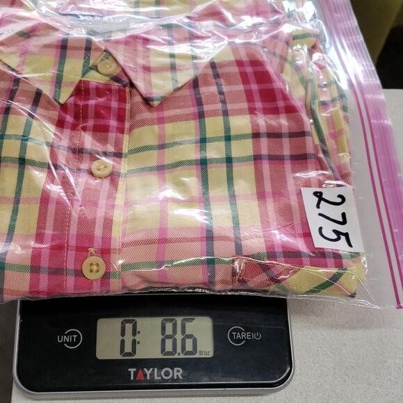 Torrid Pink and Yellow Plaid Button Down Shirt - Picture 13 of 13